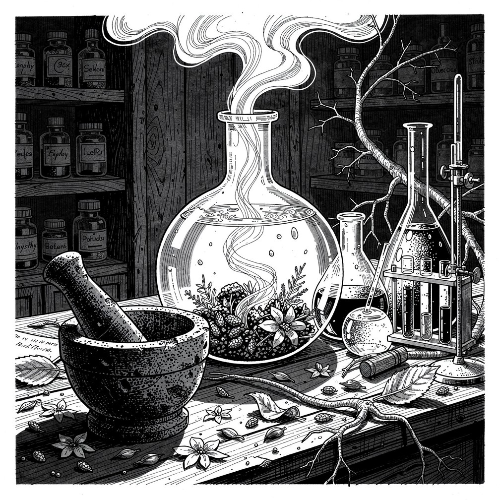 Free Botanical Extraction Art Image - Apothecary, Botanical ...