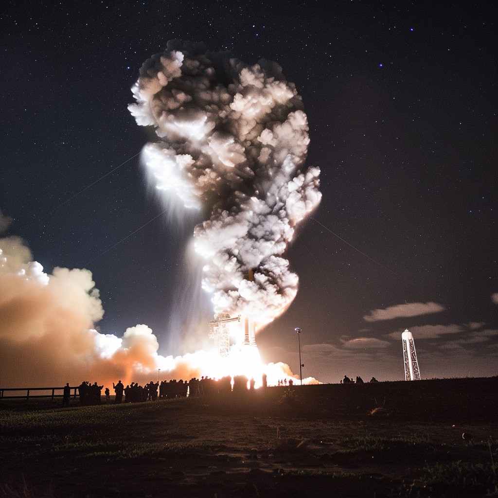 Free Nighttime Rocket Launch Image - Night, Rocket, Launch | Download ...