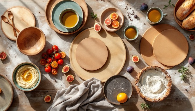 Free Circular Food Harmony Image - Rustic, Farmhouse, Overhead ...