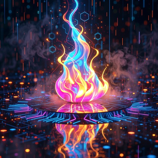 Free Neon Flame Artifact Image - Cyberpunk, Holographic, Neon ...