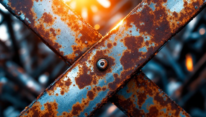 Contrasted Rust Free Rusty Steel Intersection Image | Download at StockCake