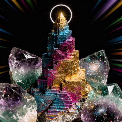 Ruby Crystal Tower Free Rainbow Crystal Tower Image - Bismuth, Crystal, Fluorite ...
