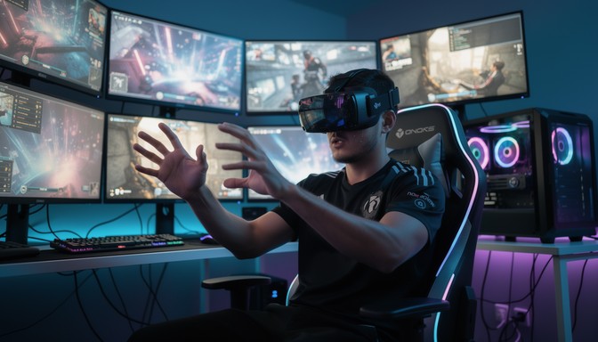 Free Gaming Worlds Collide Image - Gaming, Vr, Headset | Download at ...