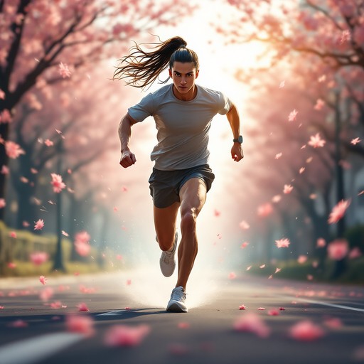 Spring Loaded Runner Free Spring Runner Sprinting Image - Running, Fitness, Sakura ...