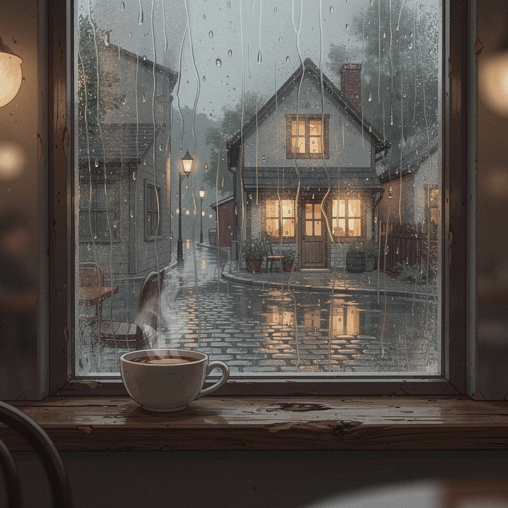 Free Cozy Rainy Evening Image - Rain, Cozy, Cafe | Download at StockCake