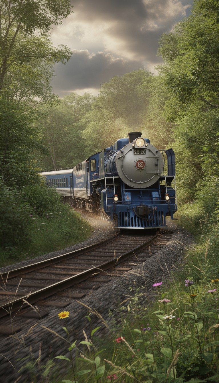Free Train Through Nature Image - Locomotive, Train, Railroad ...