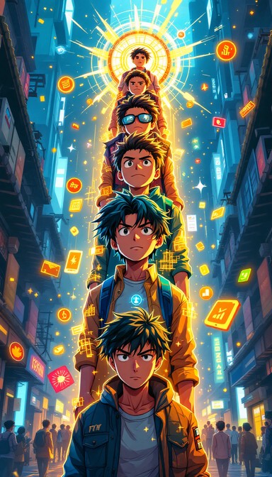 Free Anime Trading Evolution Image - Anime, Manga, Trader | Download at