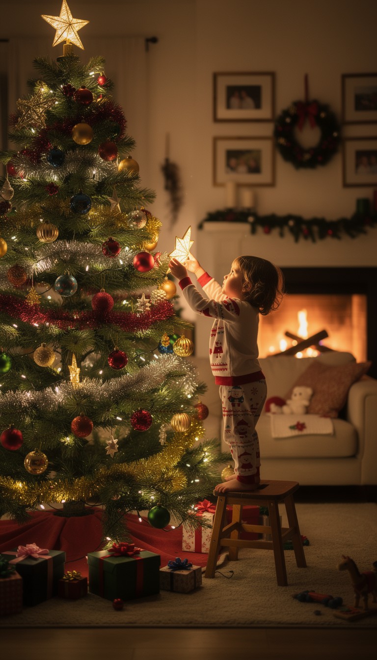 Free Child Decorates Tree Image - Christmas, Child, Tree | Download at ...