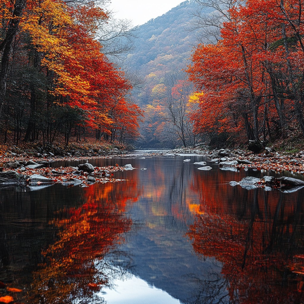 Using Rivers For Reflection Examples Free Autumn River Reflection Image - Autumn, River, Reflection ...