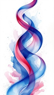 Download Flowing Color Ribbons Image - Watercolor, Abstract, Ribbon ...