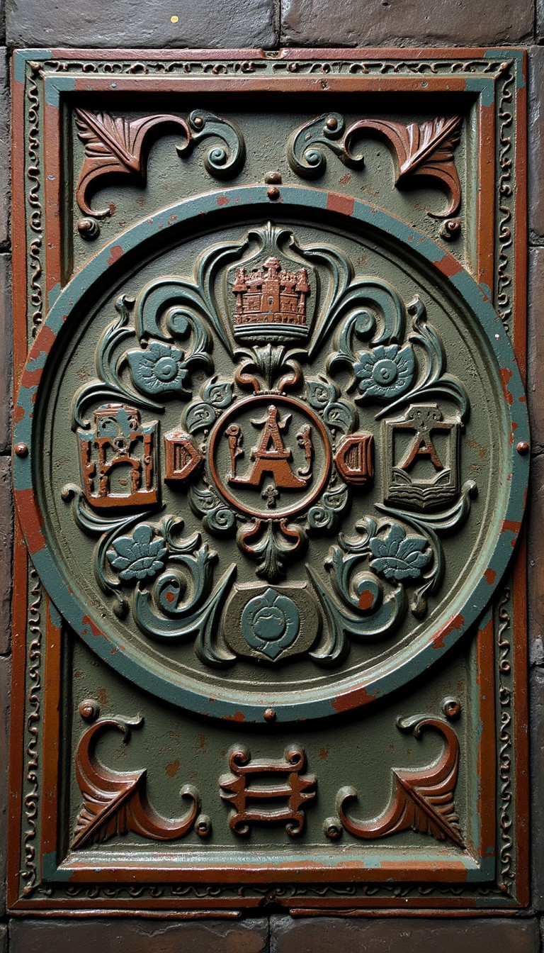 Free Ancient Civic Emblem Image - Medallion, Ironwork, Patina ...