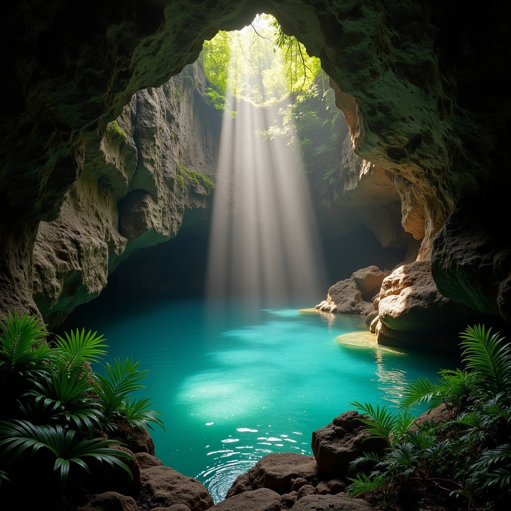 Download Sacred Turquoise Grotto Image - Cave, Turquoise, Sunbeams ...