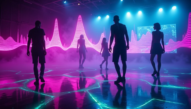 Neon Rave Motion Free Neon Dance Energy Image - Neon, Dancers, Silhouettes | Download at ...