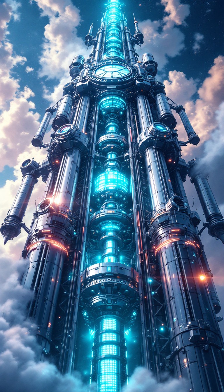 Free Cyberpunk Tower Ascending Image - Cyberpunk, Tower, Mechanical ...