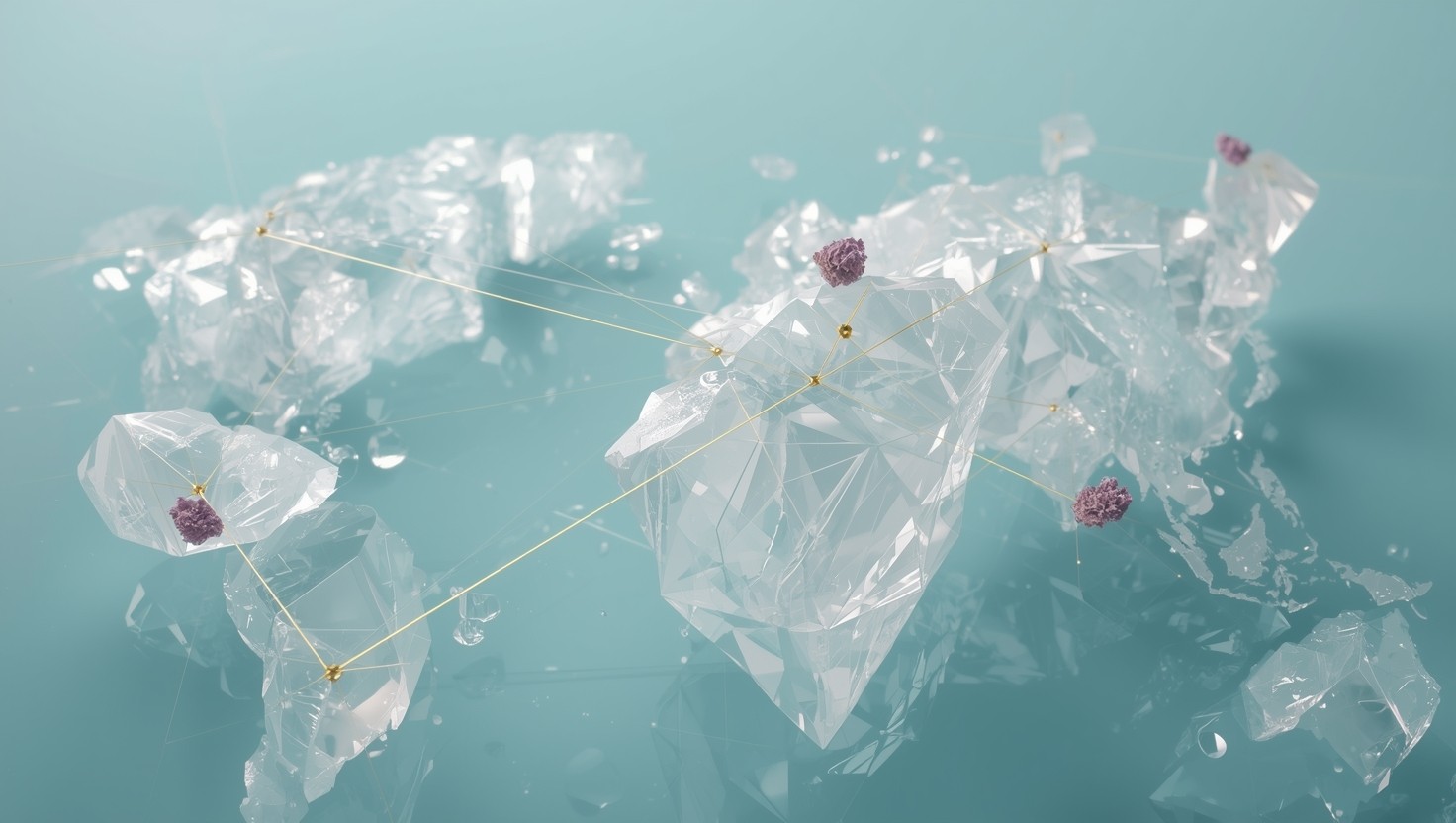 Crystal Clean Float Free Floating Crystal Continents Photo - Crystal, Geometric, Floating ...