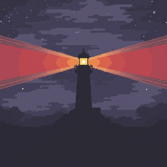 Free Beacon Through Storm Photo - Lighthouse, Pixel, Minimalist ...