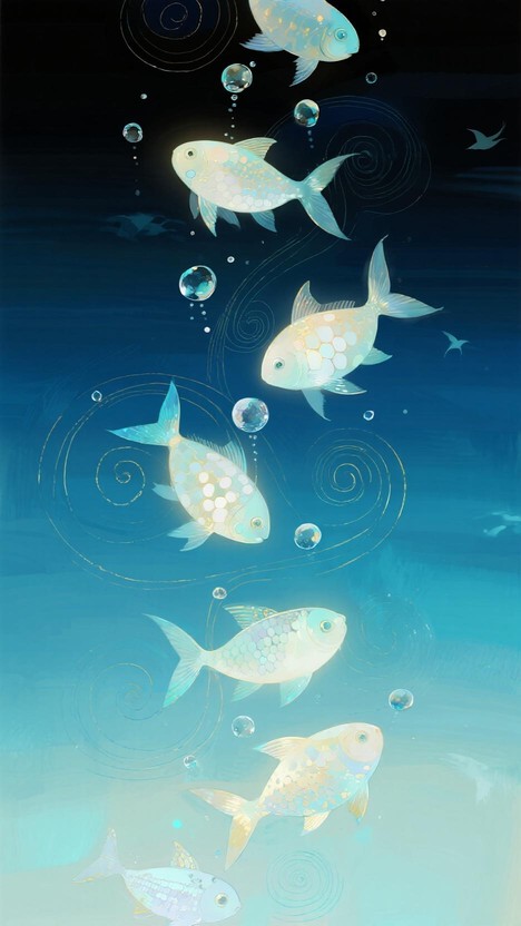 Free Flowing Aquatic Spirit Image - Watercolor, Fish, Ethereal ...