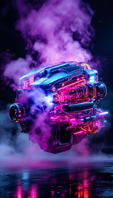 Free Neon Engine Glow Image - Engine, Neon, Technology | Download at ...