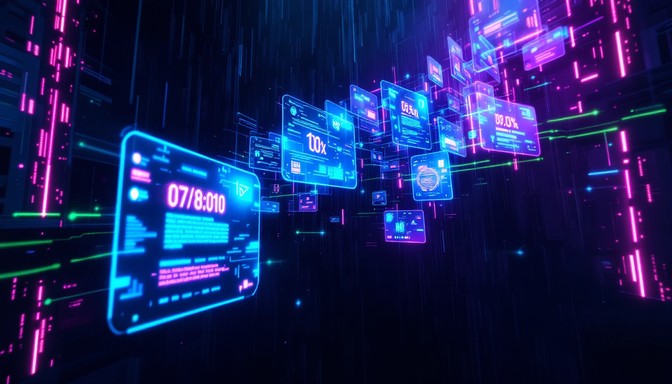 Free Floating Digital Interface Image - Interface, Holographic ...