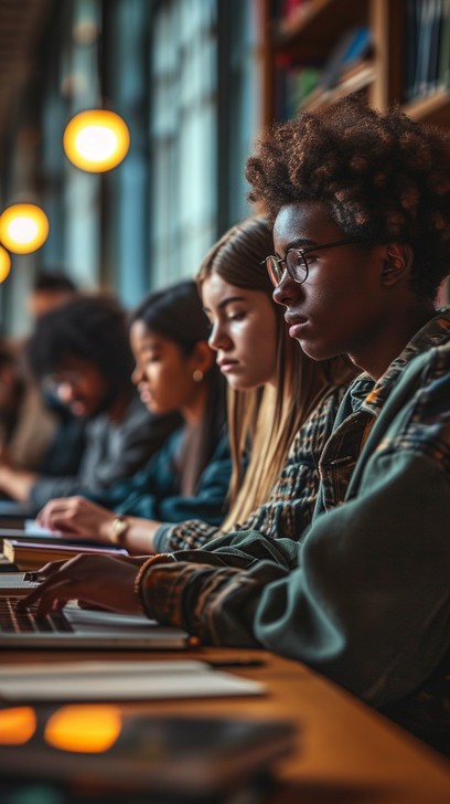 Free Focused Study Session Image - Students, Library, Studying ...