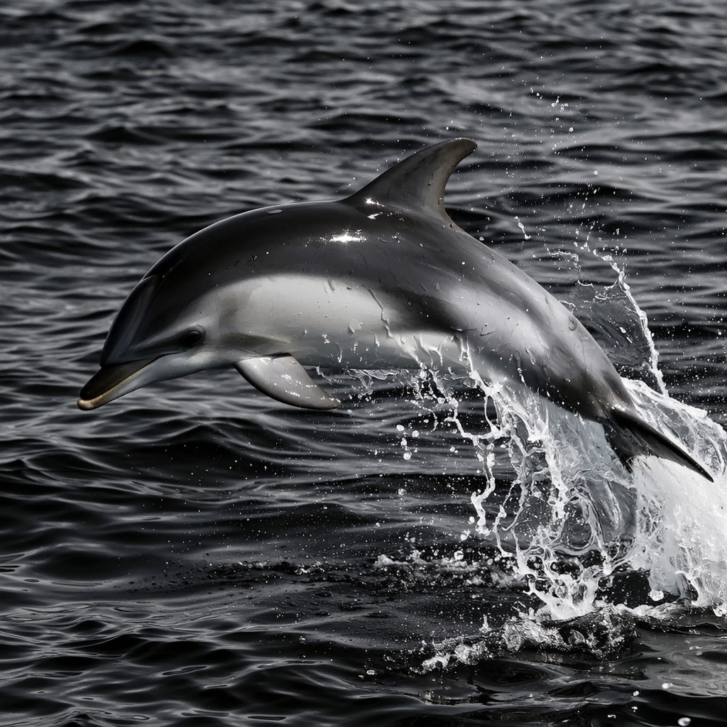 Free Dolphin in flight Image - Dolphin, Leap, Ocean | Download at StockCake