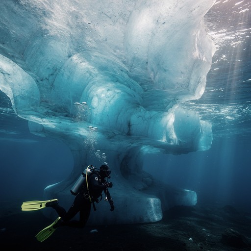 Free Underwater Ice Exploration Image - Iceberg, Underwater, Diver ...