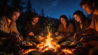 Free Wilderness Feast Night Image - Campfire, Cooking, Wilderness ...