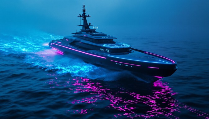 Free Neon Naval Vessel Image - Cyberpunk, Neon, Futuristic | Download ...