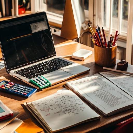 Free Sunny study desk Image - Desk, Laptop, Books | Download at StockCake