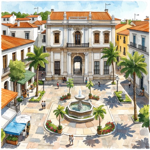 Free Colonial Square Watercolor Image - Watercolor, Illustration ...