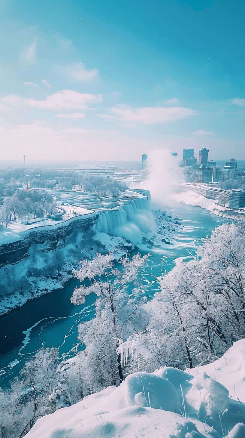 Free Winter Waterfall Scene Image - Winter, Waterfall, Snow | Download ...