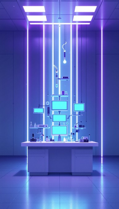 Free Futuristic Lab Station Image - Laboratory, Cyberpunk, Futuristic ...