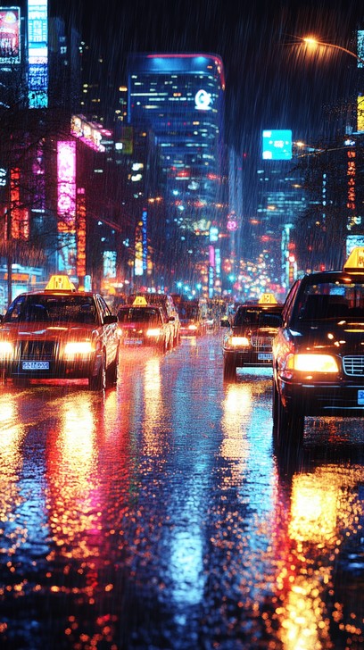 Free Rainy City Night Image - City, Rain, Night | Download at StockCake
