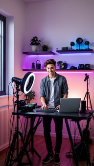 Download Digital Creator Studio Image - Studio, Creator, Setup | StockCake