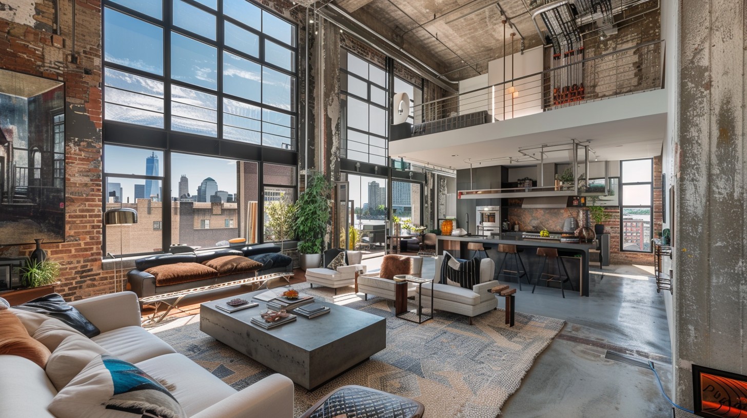 Download Stylish Loft Living Image - Loft, Industrial, Living | StockCake