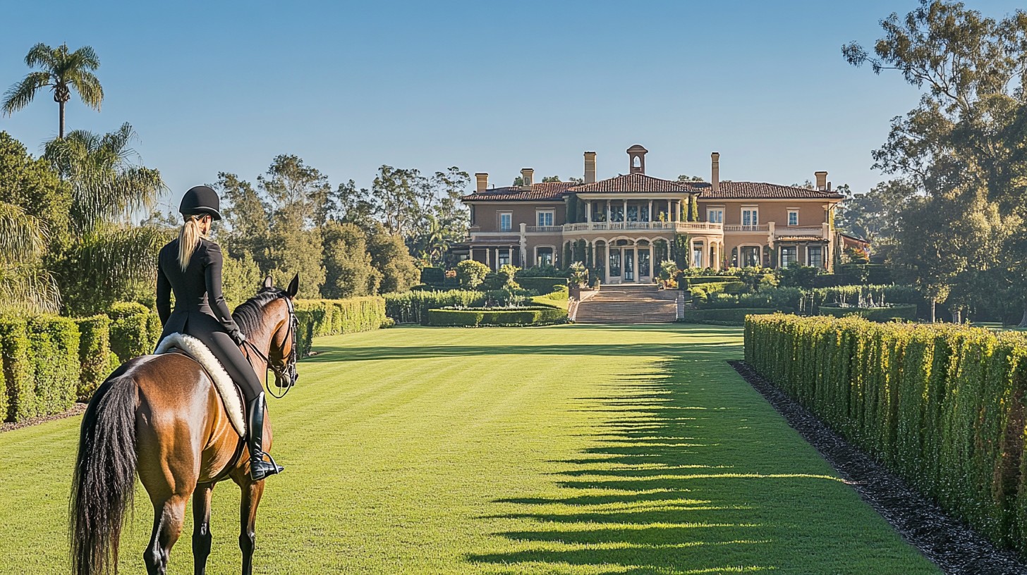 Free Equestrian estate ride Image - Equestrian, Rider, Mansion ...