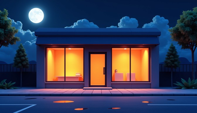 Free Moonlit Store Glow Image | Download at StockCake