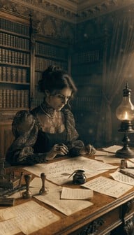 Free Victorian Codebreaker Works Image - Victorian, Woman, Sepia ...