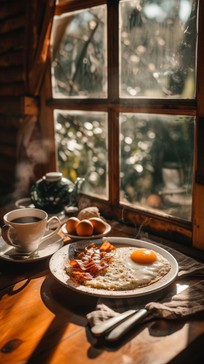 Free Cozy Breakfast View Image - Breakfast, Sunlight, Window | Download ...