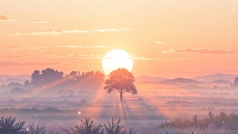 Free Misty Pixel Sunrise Image - Landscape, Sunrise, Sunset | Download ...