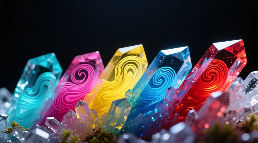 Free Colorful Crystal Spirals Image | Download at StockCake
