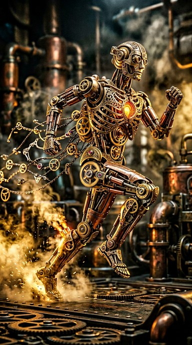 Free Brass Automaton Sentinel Image - Clockwork, Automaton, Steampunk ...