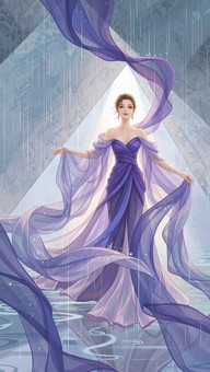 Free Purple Rainy Elegance Image - Woman, Purple, Gown | Download at ...