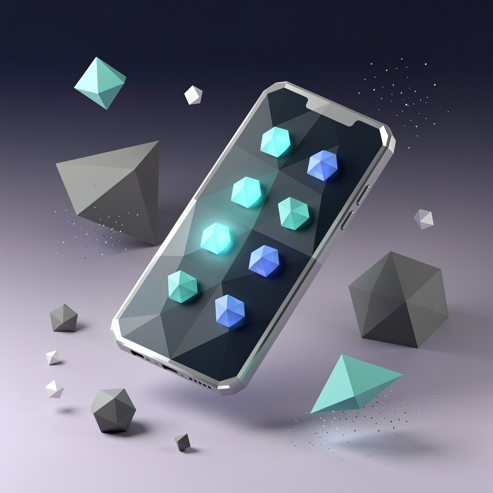 Free Geometric Phone Art Image - Smartphone, Technology, 3d | Download ...
