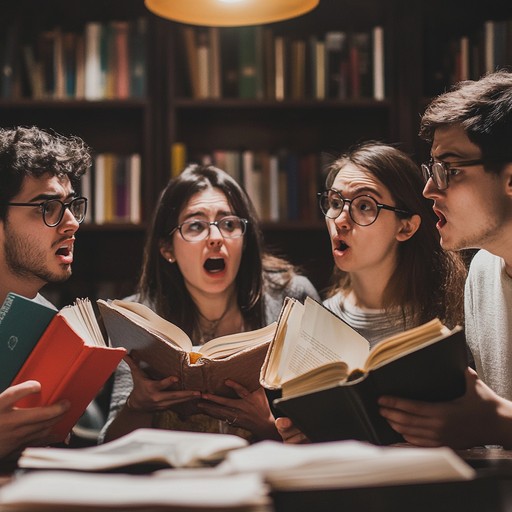 Frantic Discussion Free Surprised book discussion Image - Students, Library, Books ...