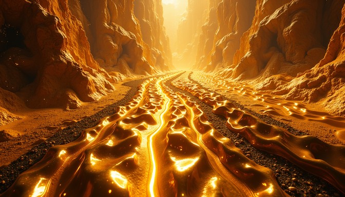 Free Molten Gold Rivers Image - Gold, Molten, Flowing | Download at ...