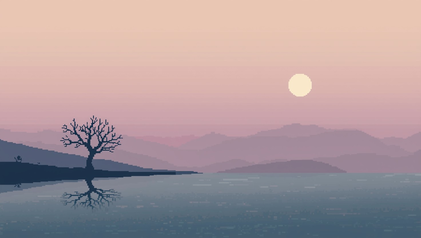 Free Twilight Pixel Serenity Image - Pixel, Minimalist, Twilight ...