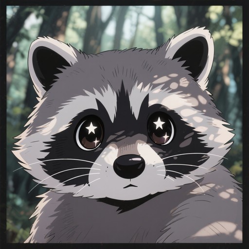Free Starry-Eyed Raccoon Image - Raccoon, Anime, Manga | Download at ...