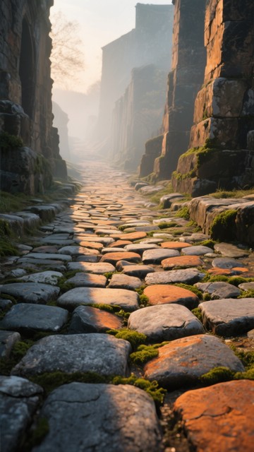 Free Misty Cobbled Path Image - Mist, Cobbled, Pathway | Download at ...