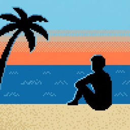 Free Sunset Beach Solitude Image - Sunset, Beach, Pixel | Download at ...